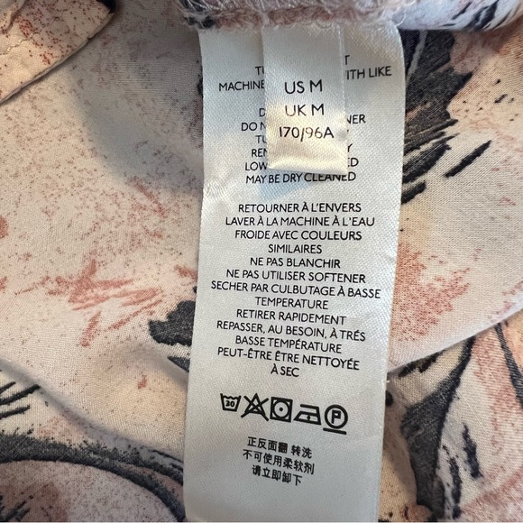 Free People We the Free It’s a Vibe Button Up Shirt Retro Floral Hawaiian Medium - Picture 9 of 13